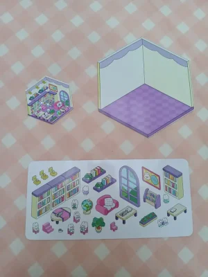 استیکر پازلی کتابخونه خرگوشی بنفش - Image 2