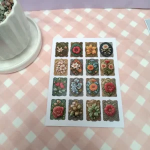 برچسب طرح گل سنتی - Image 2